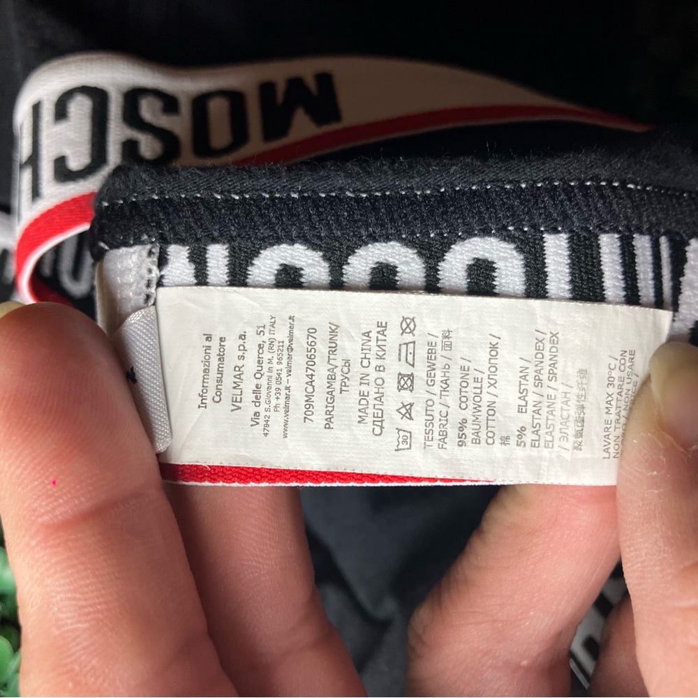 MOSCHINO [NWOT] Black LOGO Boxer Briefs with Branded Waistband Size Medium - Picture 8 of 8